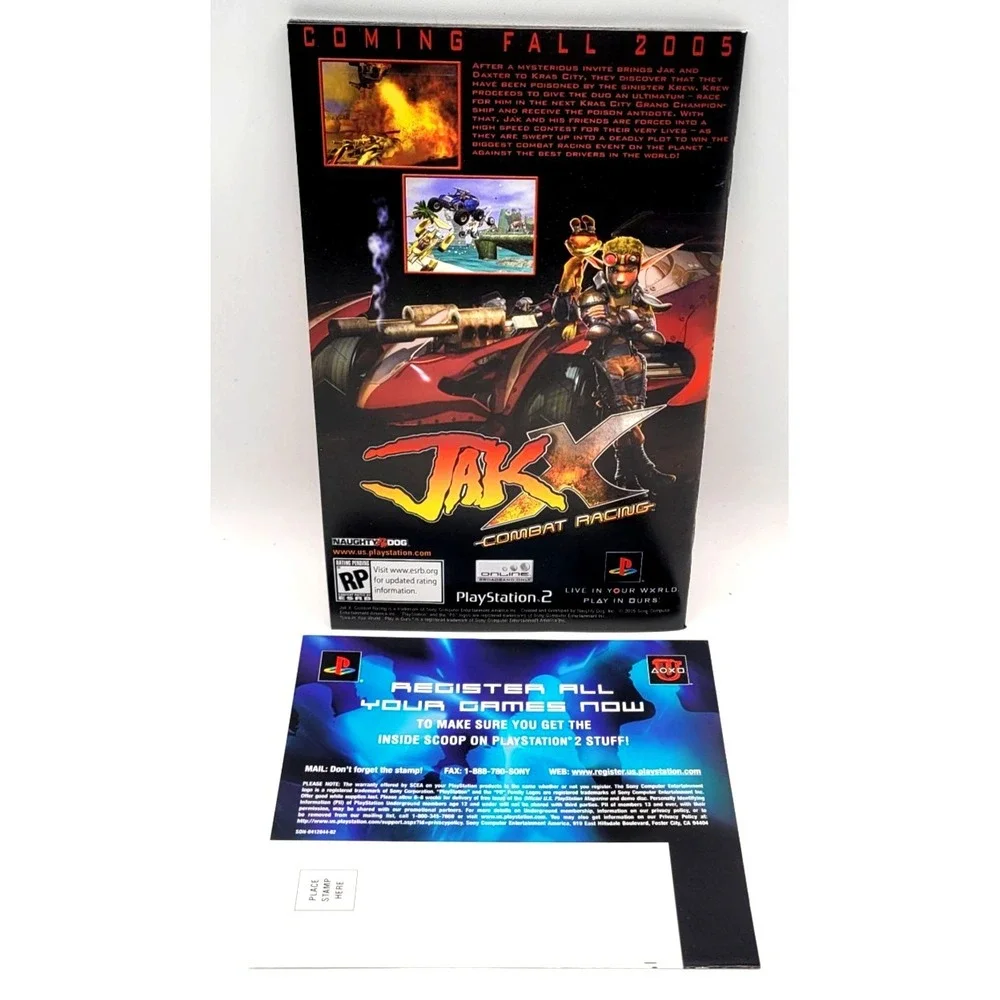 Jak 3 (Greatest Hits)  PLAYSTATION 2 PS2 GAME MANUAL & REG CARD‎ ONLY *NO GAME*